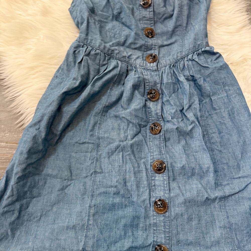 Free People Carolina Chambray Mini Dress in Blue - Picture 7 of 8